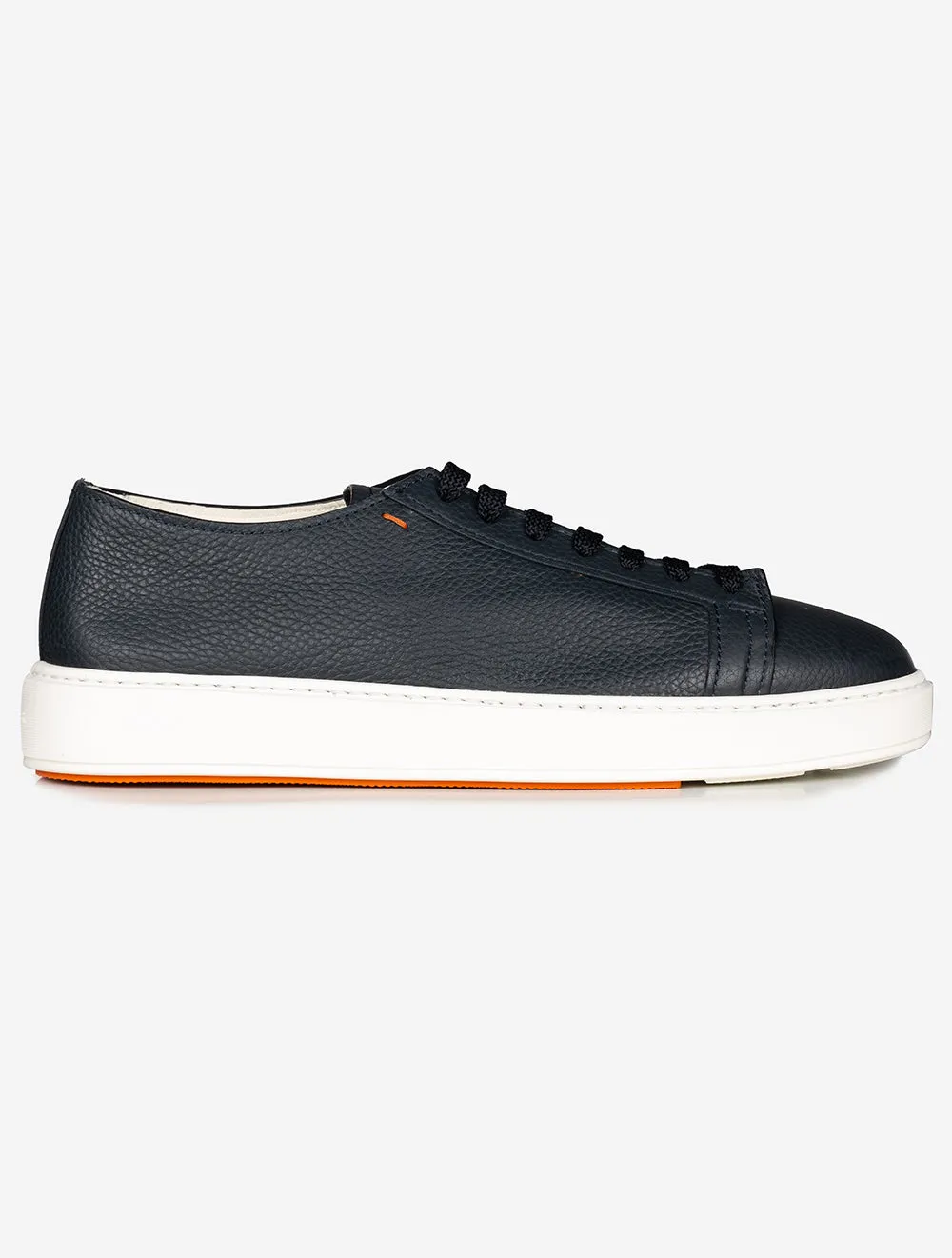 Tumbled Leather Sneaker Blue