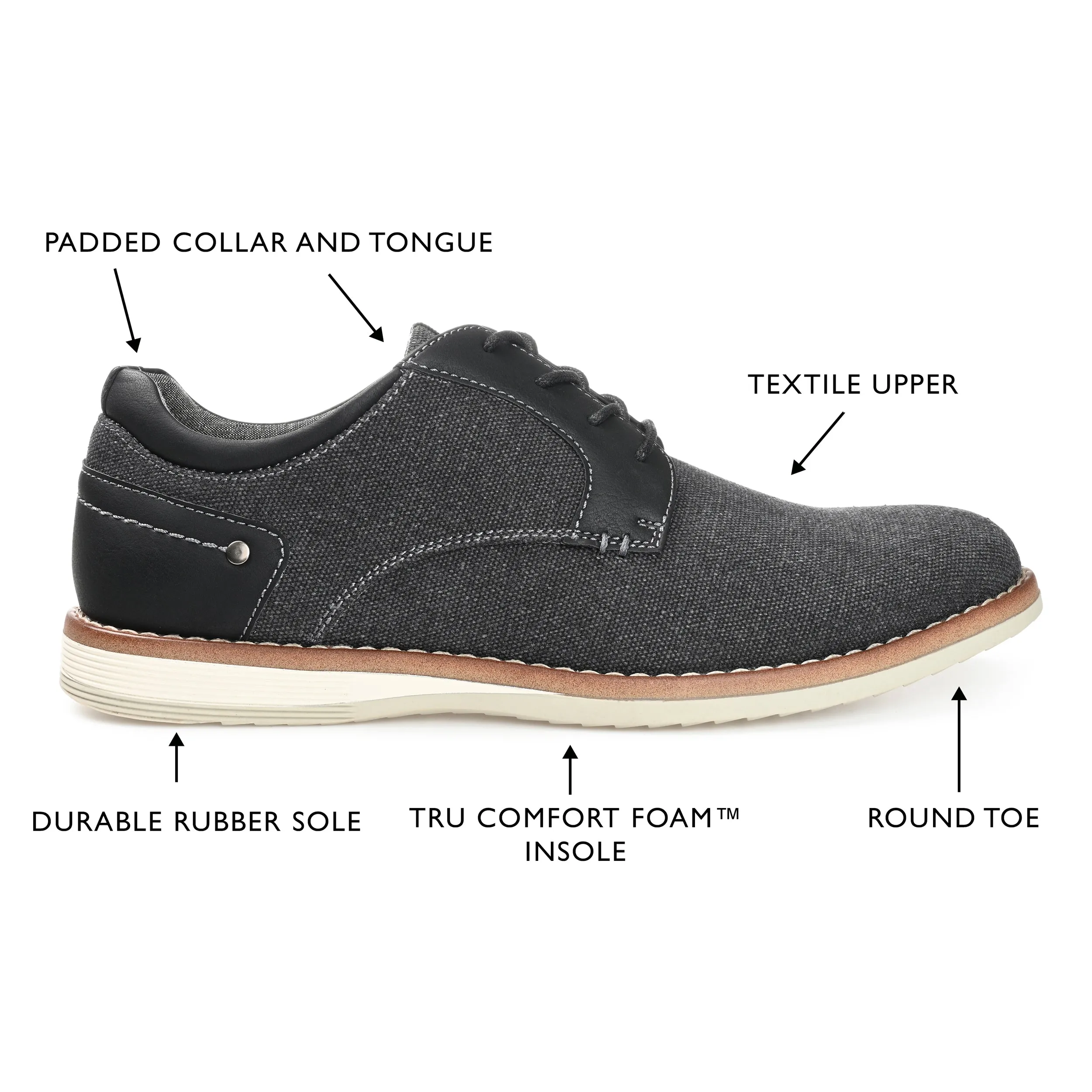 Vance Co. Romano Textile Casual Dress Shoe
