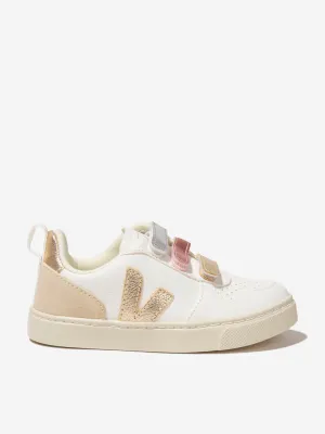 Veja Girls ChromeFree Leather V-10 Trainers in Multicolour