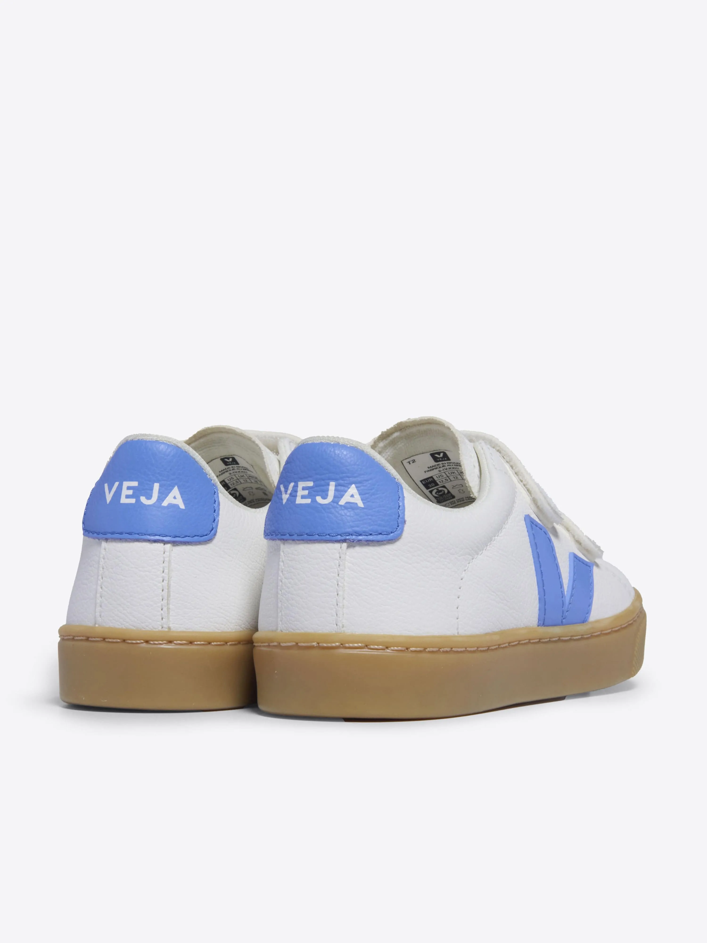 Veja Kids Esplar ChromeFree Leather Trainers in White