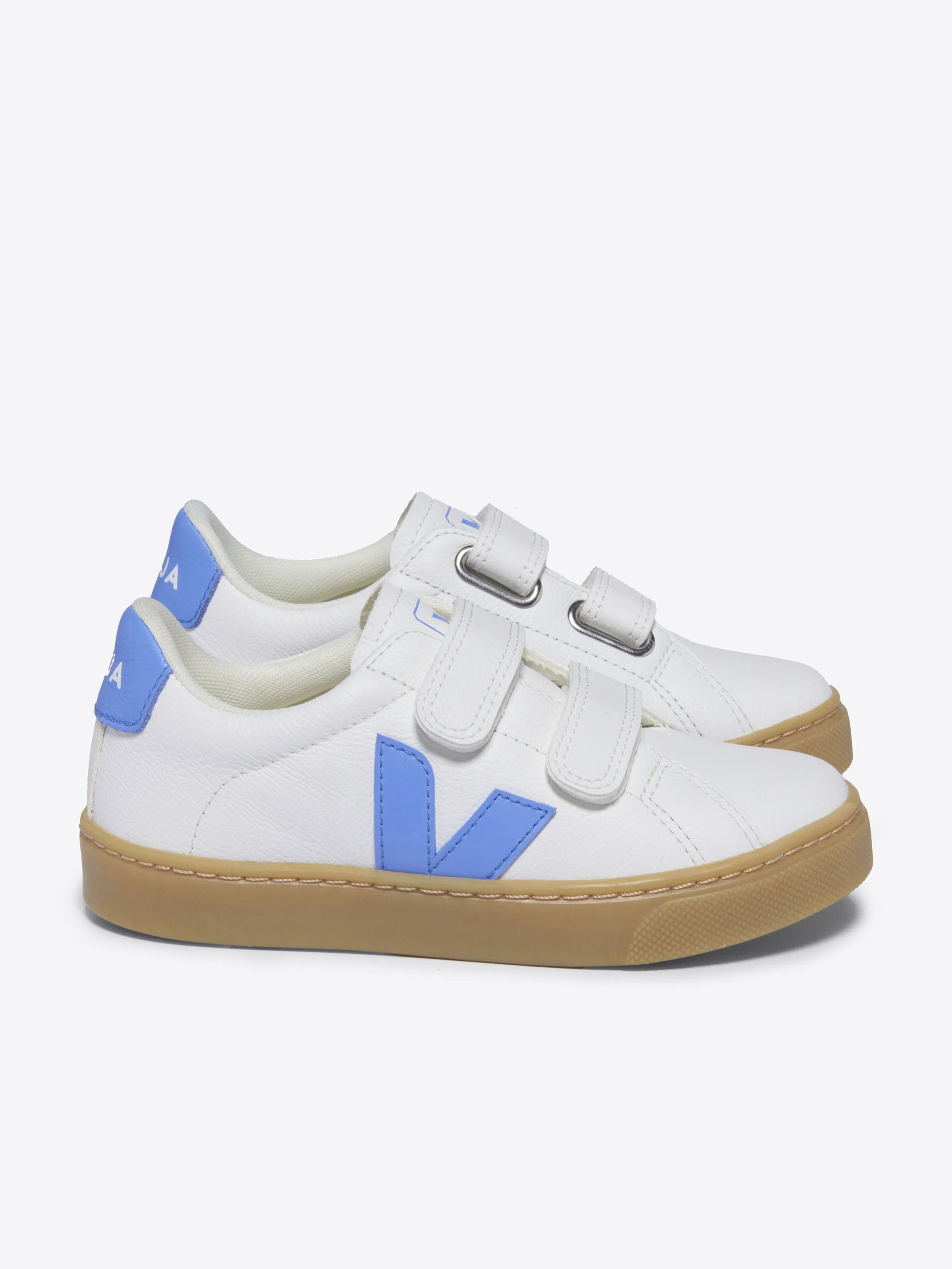 Veja Kids Esplar ChromeFree Leather Trainers in White