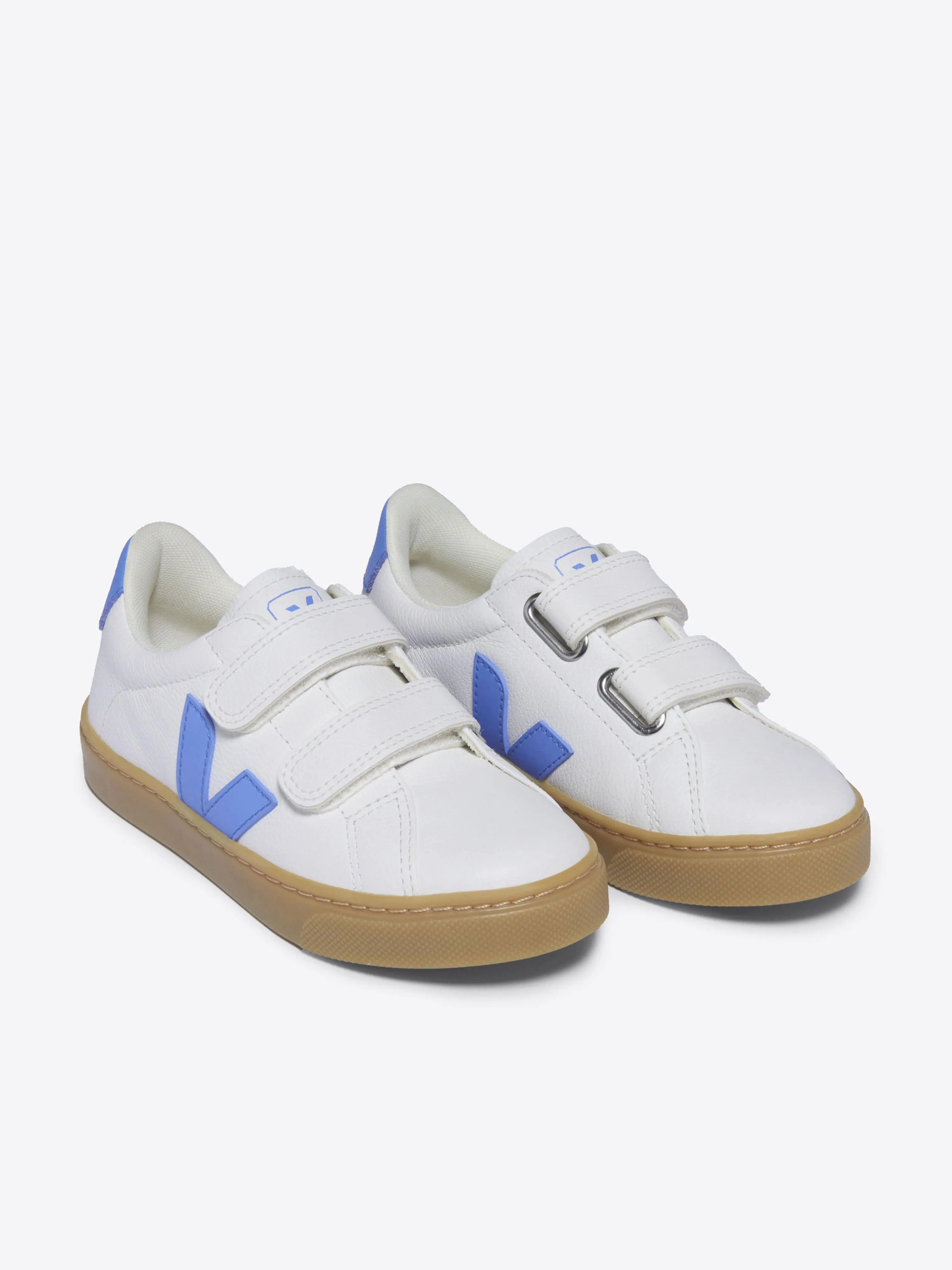 Veja Kids Esplar ChromeFree Leather Trainers in White