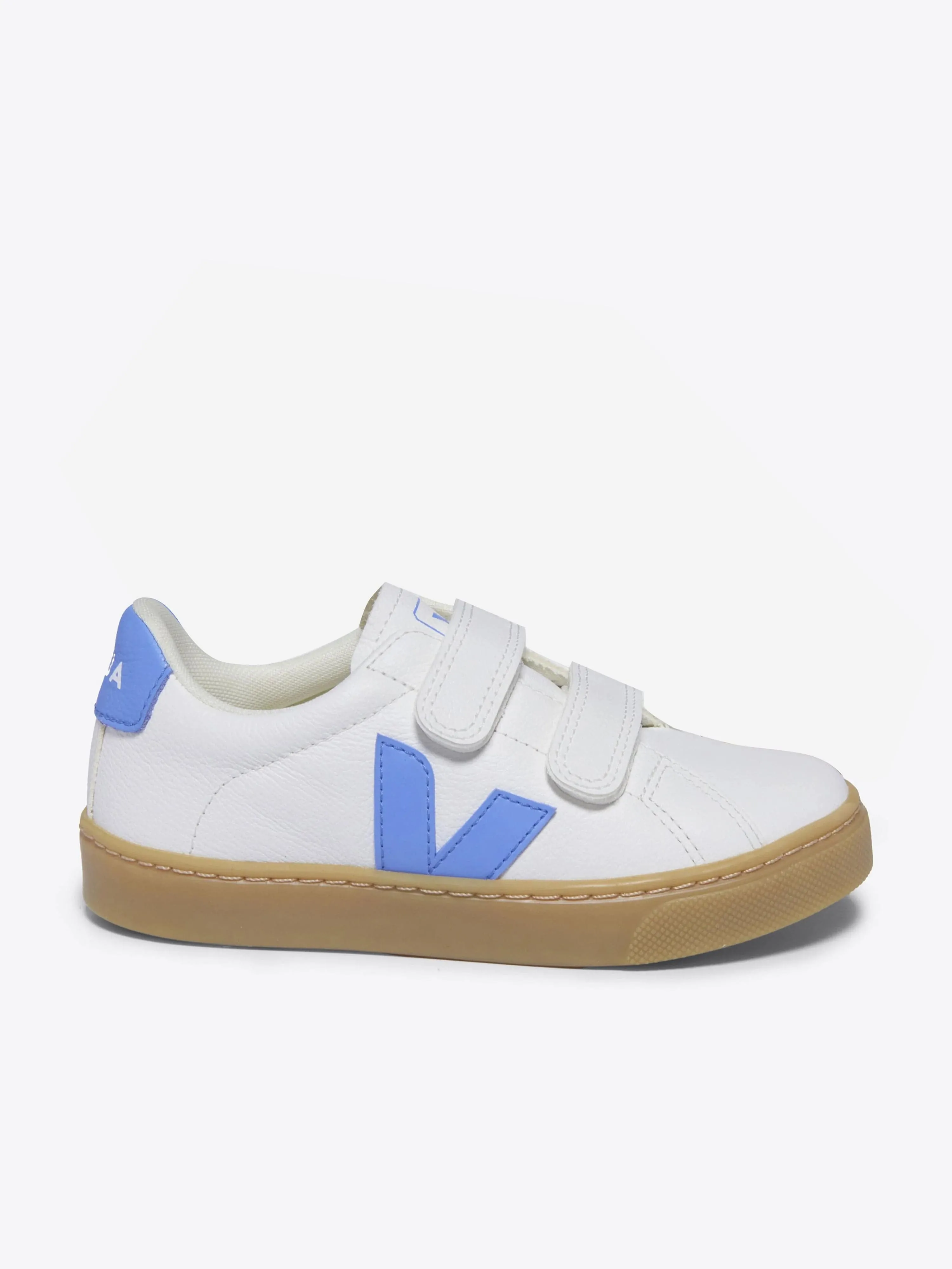 Veja Kids Esplar ChromeFree Leather Trainers in White