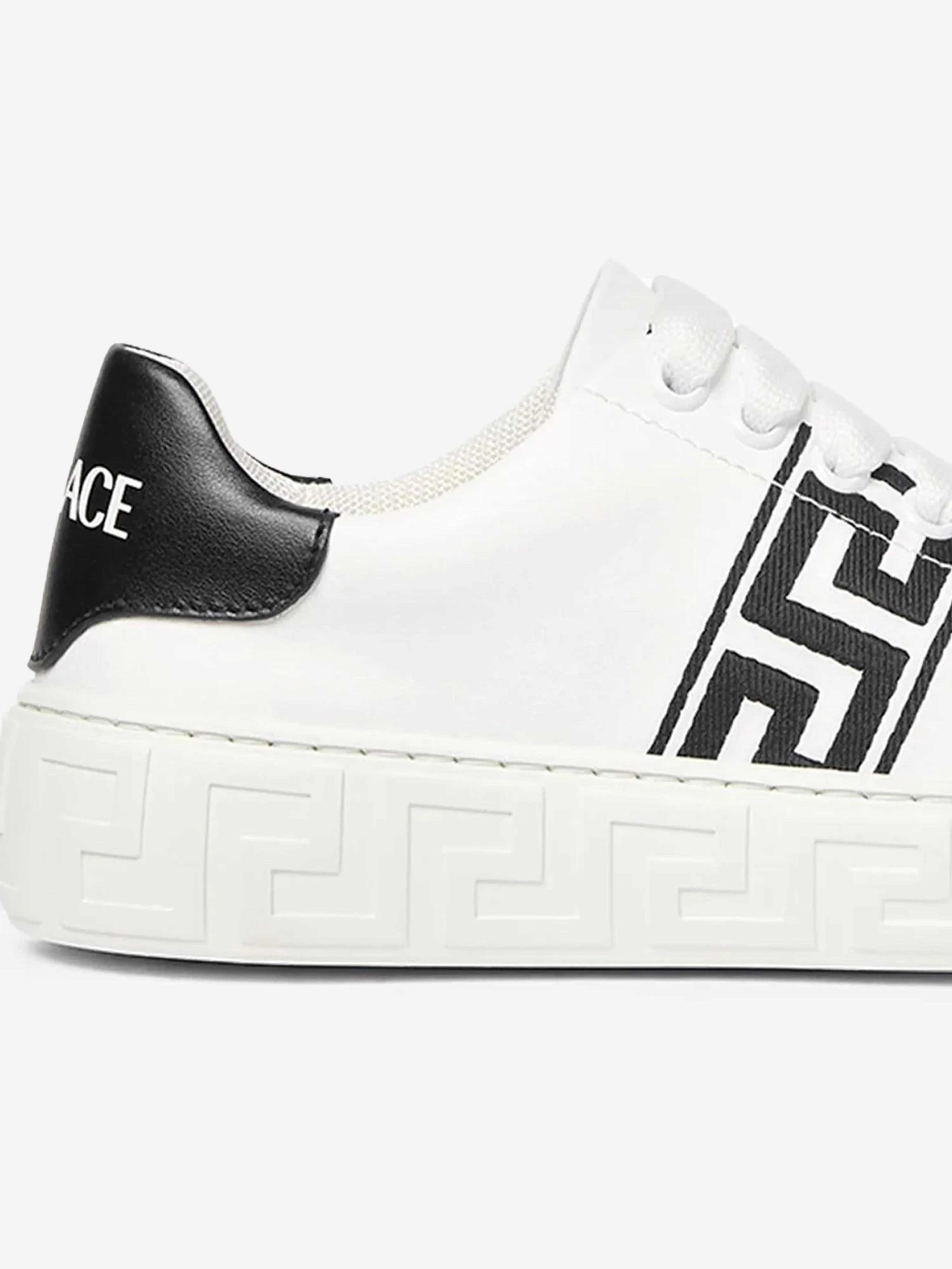 Versace Kids La Greca Low Top Trainers in White