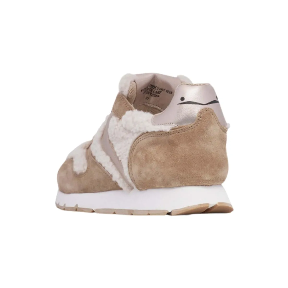 Voile Blanche Women's Julia Brown Suede/Beige Wool/Metallic