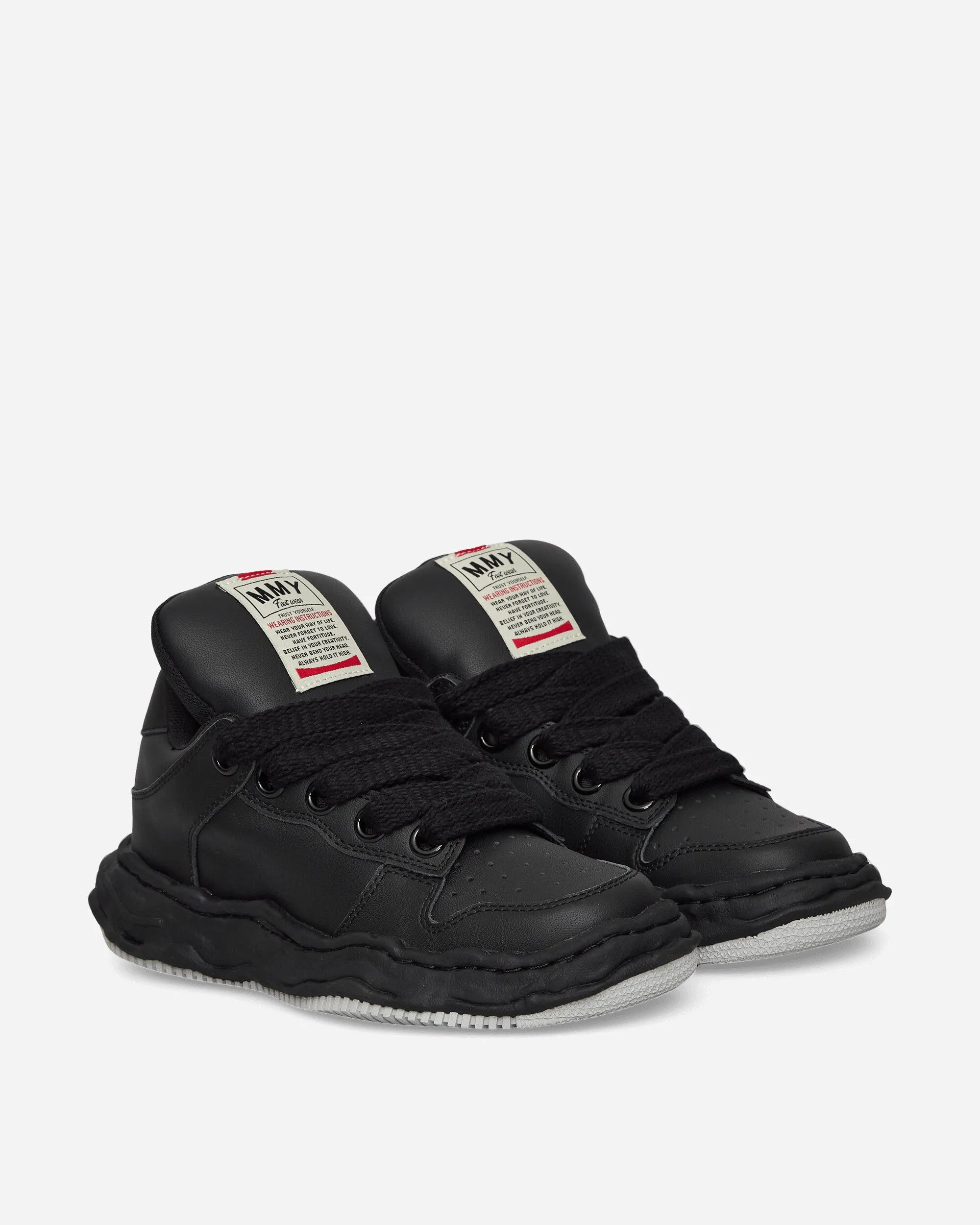 Wayne Puffer OG Sole Leather Low Sneakers Black