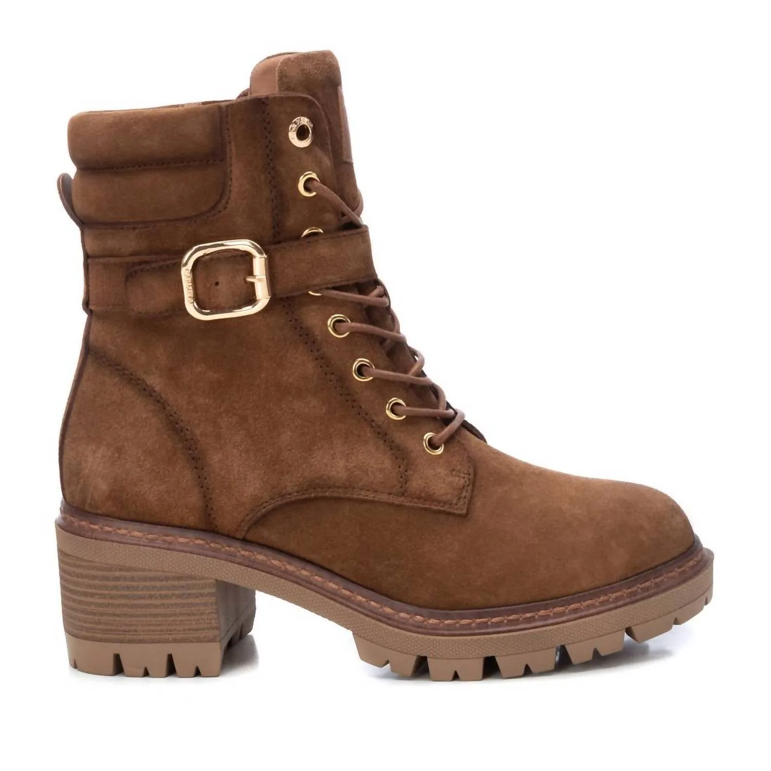 Women's Carmela Suede Booties In Camel