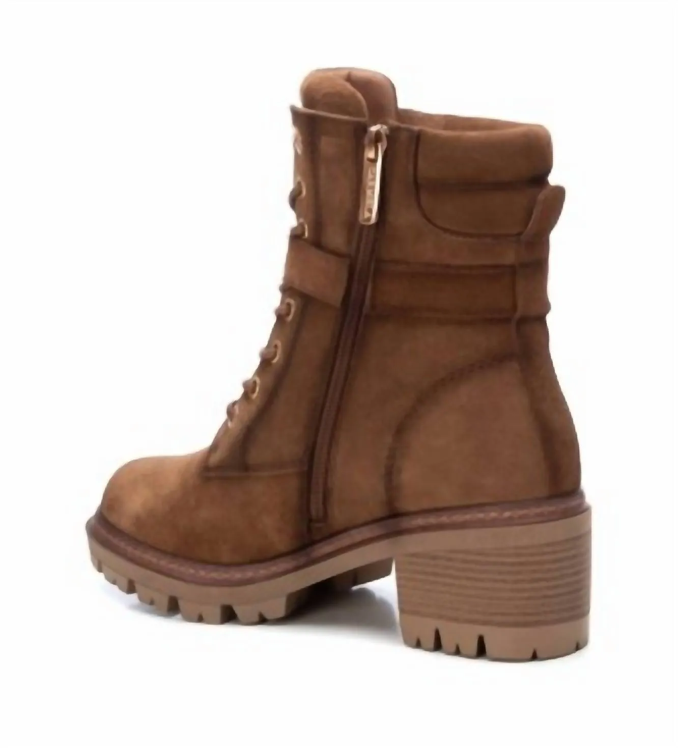 Women's Carmela Suede Booties In Camel