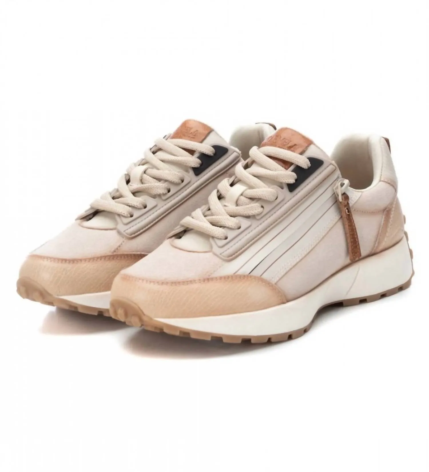 Women's Casual Leather Sneakers In Ice