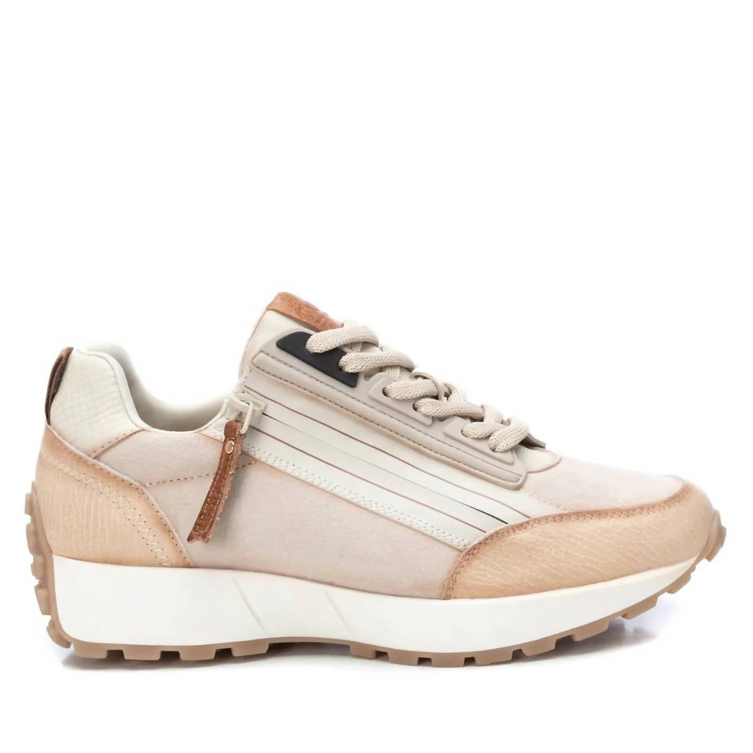Women's Casual Leather Sneakers In Ice