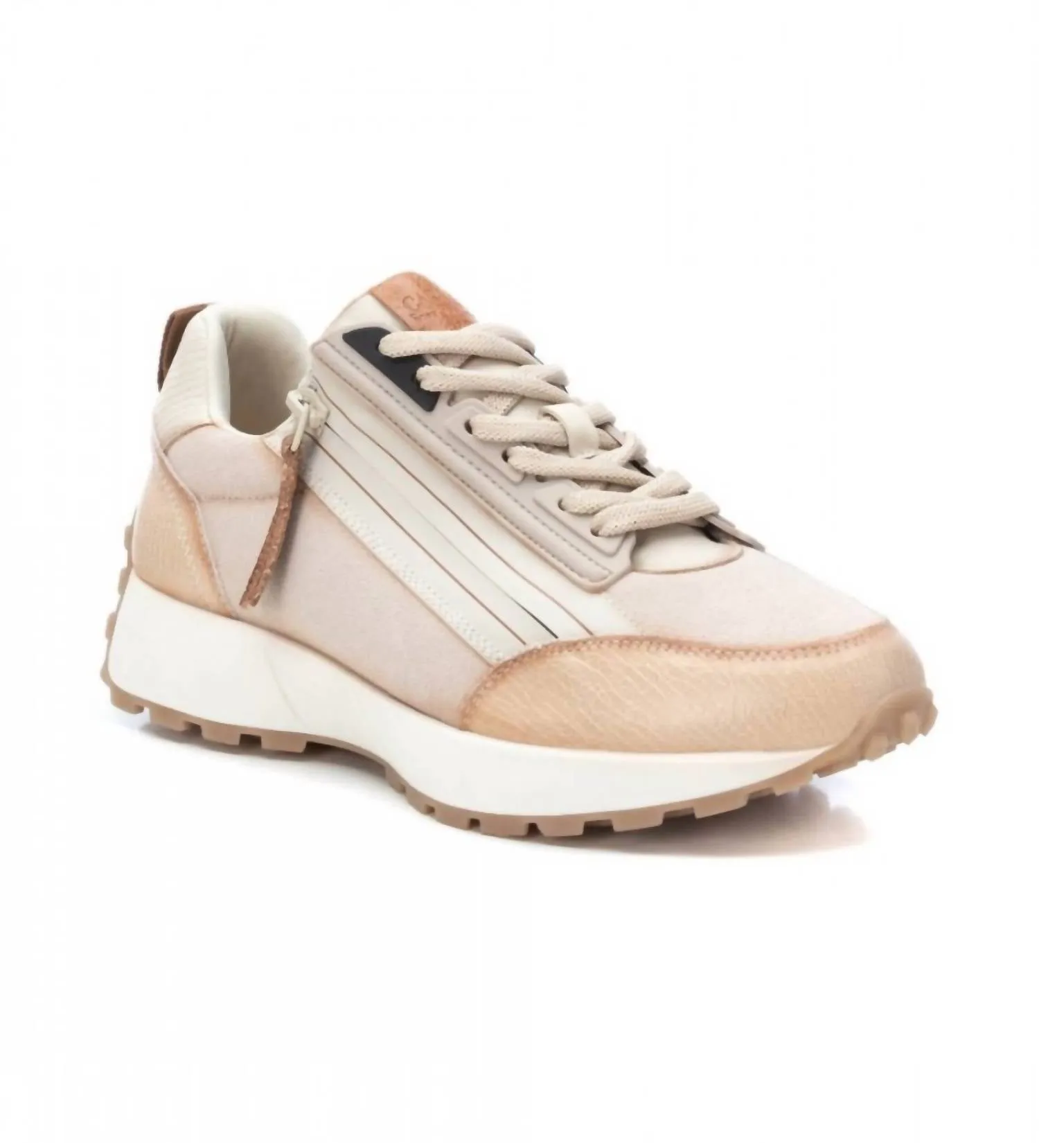 Women's Casual Leather Sneakers In Ice