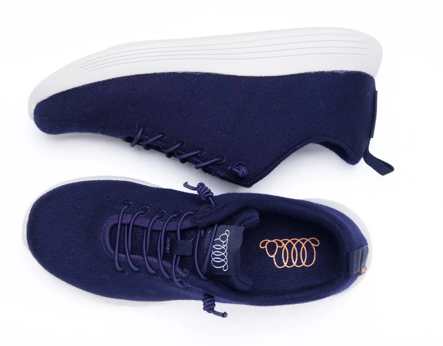 Women's Cheviot Sneaker In Navy Merino Wool