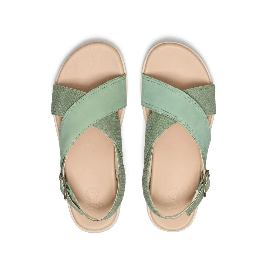 Women's Elle Luxe Cross Strap Sandal  |  Granite Green/Granite Green