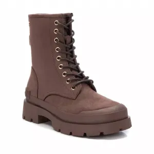 Women's Suede Lace-Up Booties In Brown